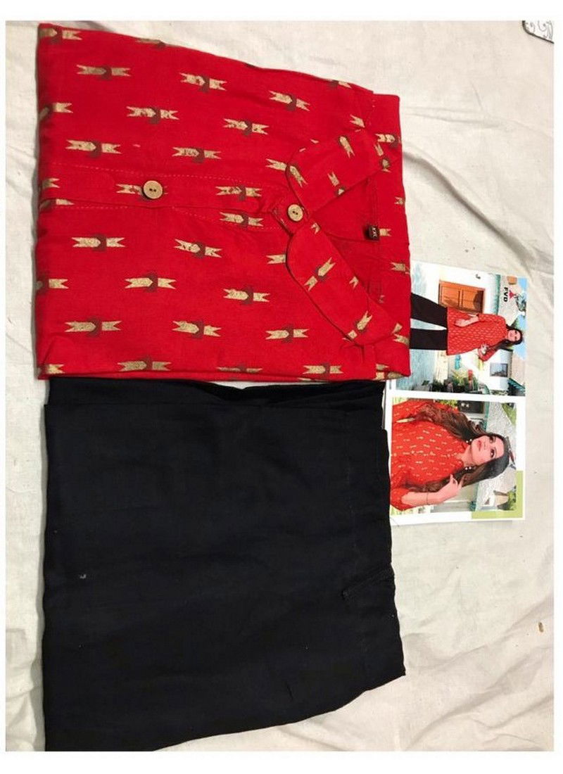 FVD 7 Horse Latest Designer Festive Wear Rayon Block Foil Print Open Button With Gaaj Kurti With Plazoo Collection